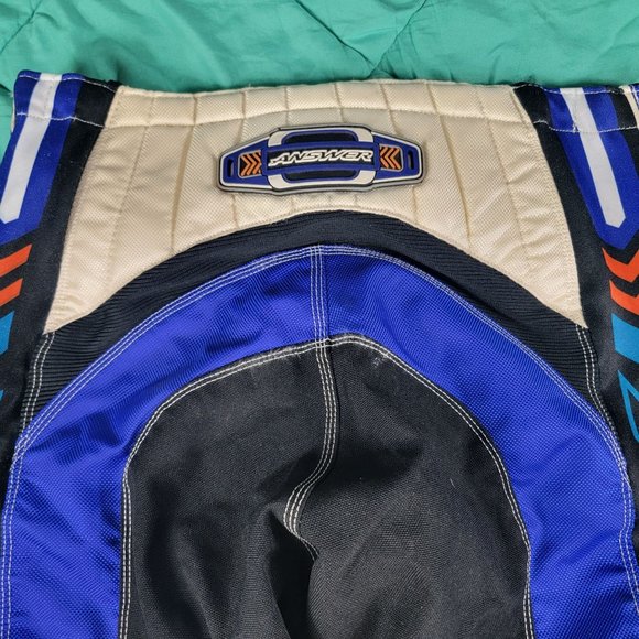 Answer Racing Edge Dirtbike Supercross Motocross Riding Pant Size 34 Blue Black - Picture 3 of 13